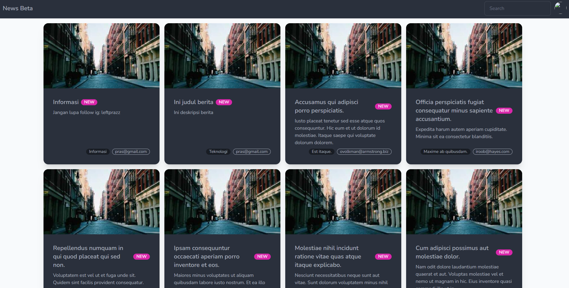News web portal